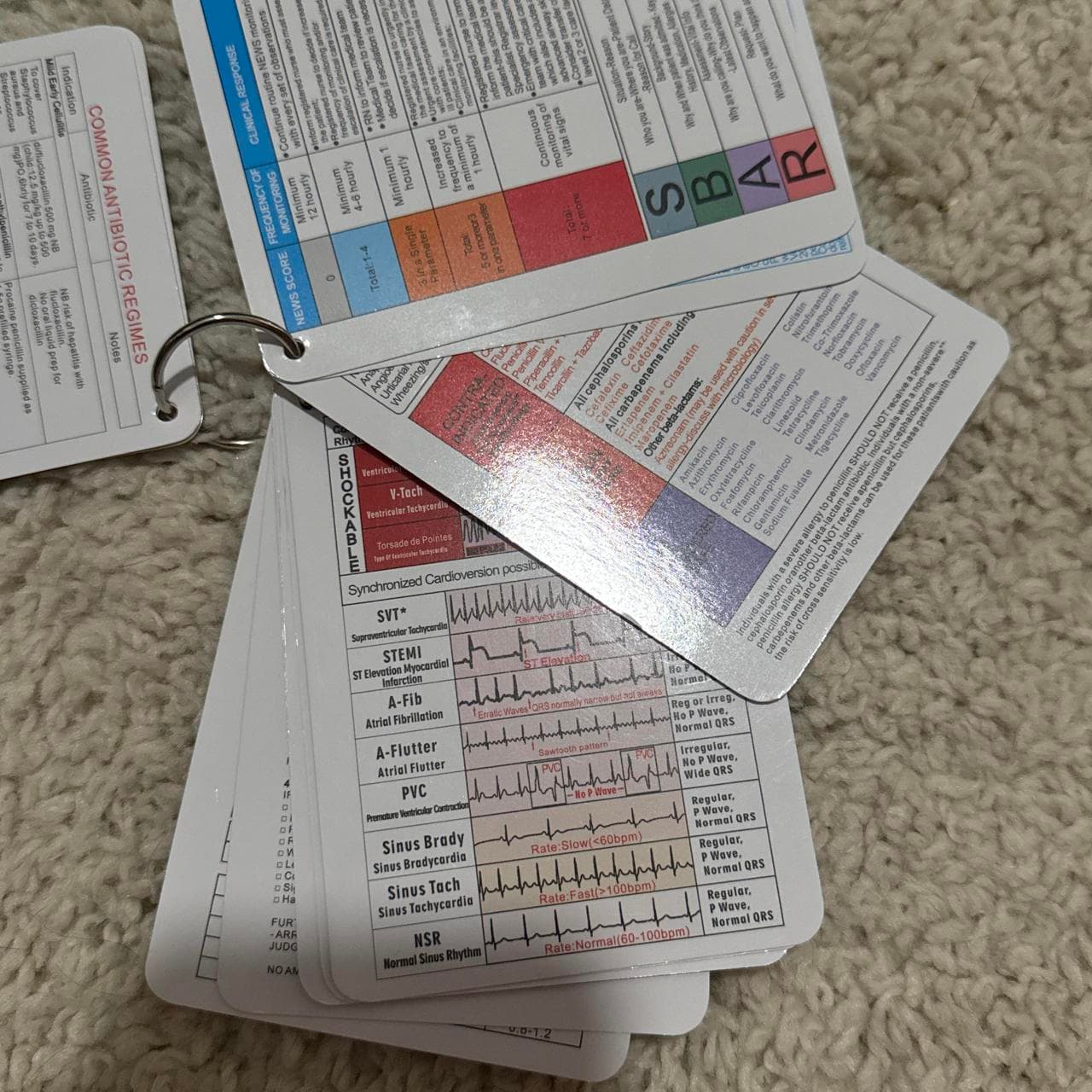 Medical study flashcards — common antibiotic regimes & dosages — photo 2