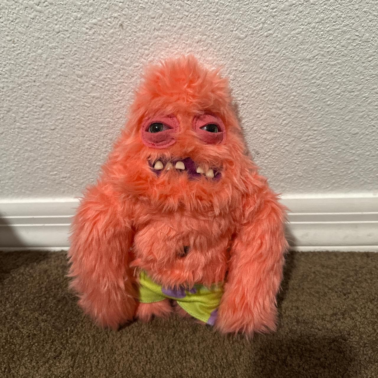 Patrick Fuggler — ugly-cute coral plush monster